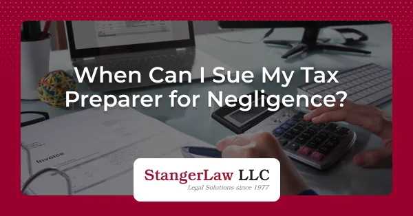 can you sue a tax preparer for negligence